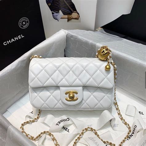 white chanel purse|chanel 22 white bag.